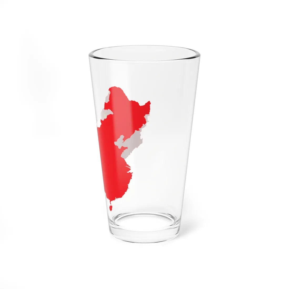 Flag-map of the Peoples Republic of China (China) Pint Glass 16oz - Go Mug Yourself