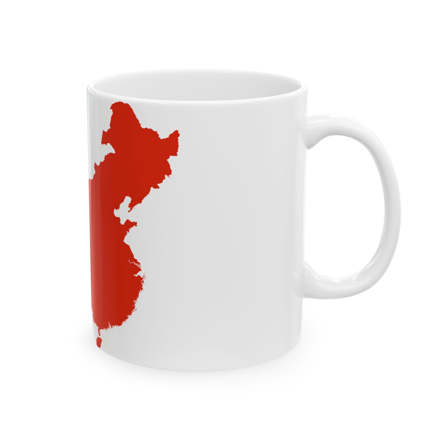 Flag-map of the Peoples Republic of China de-facto (China) White Coffee Mug-Go Mug Yourself