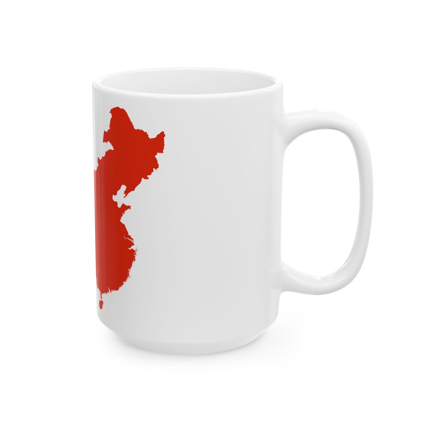 Flag-map of the Peoples Republic of China de-facto (China) White Coffee Mug-Go Mug Yourself