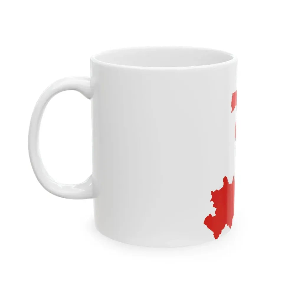 Flag map of the Peoples Republic of the Congo (Congo) White Coffee Mug - Go Mug Yourself