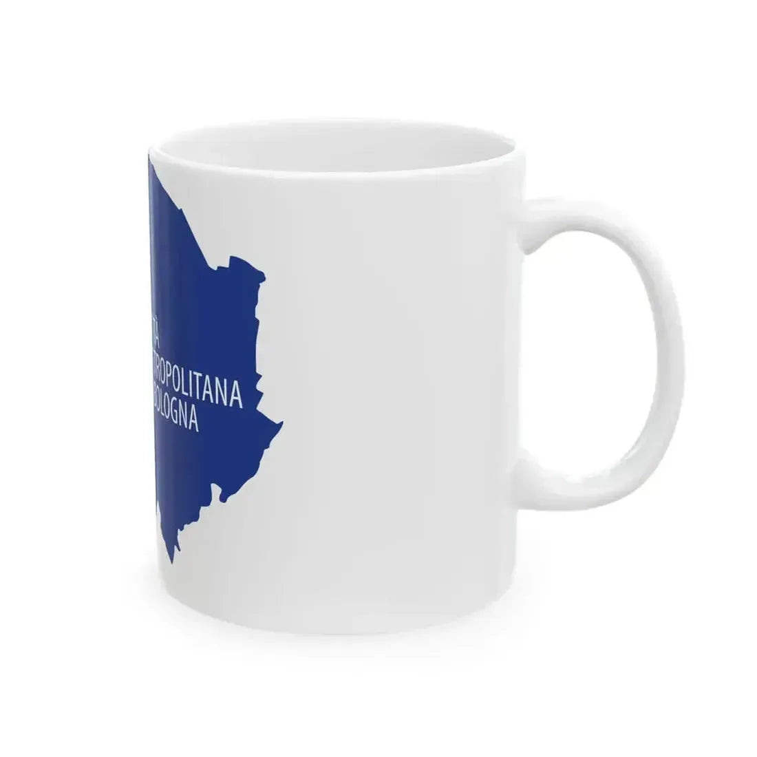 Flag map of the Province of Bologna (Italy) White Coffee Mug - Go Mug Yourself