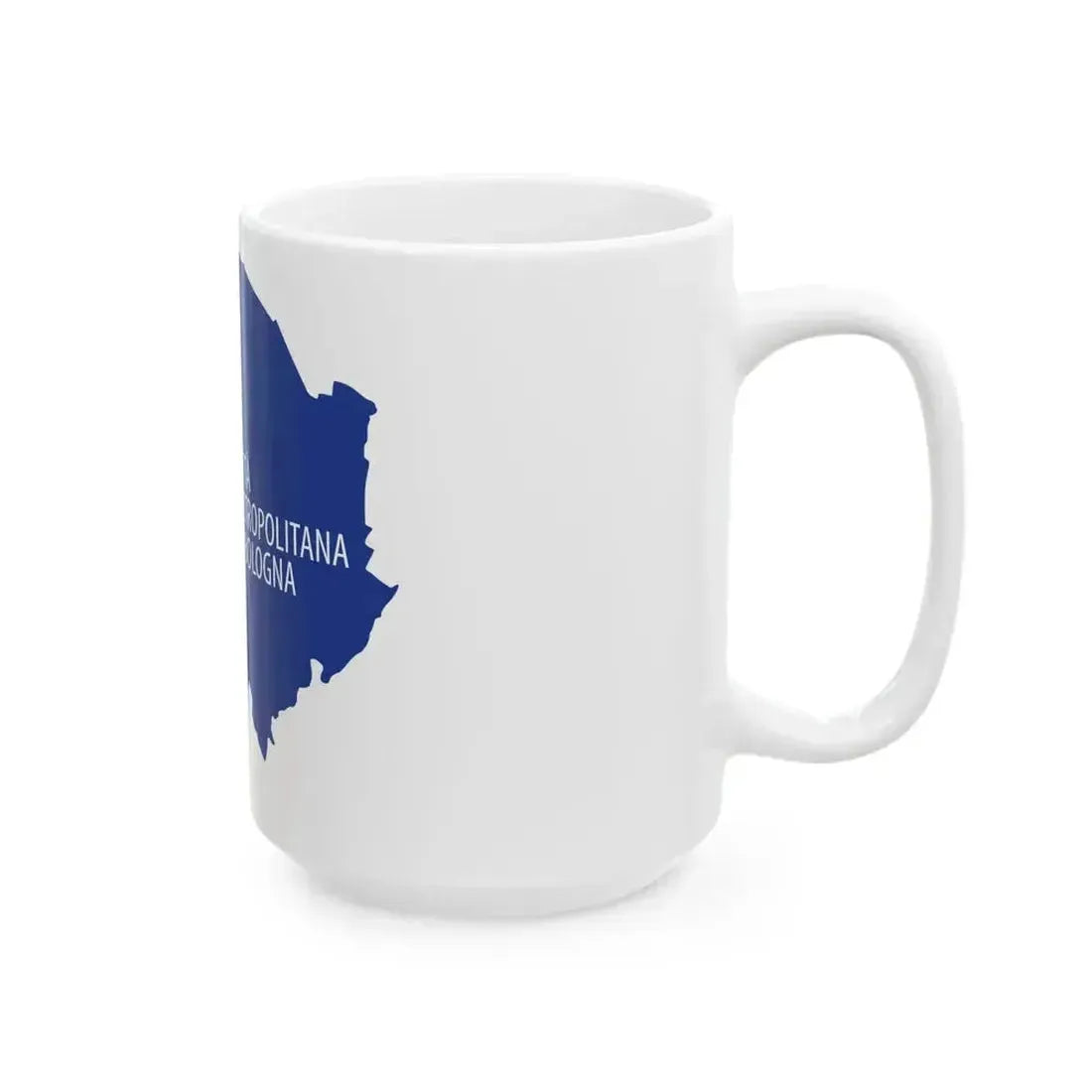 Flag map of the Province of Bologna (Italy) White Coffee Mug - Go Mug Yourself