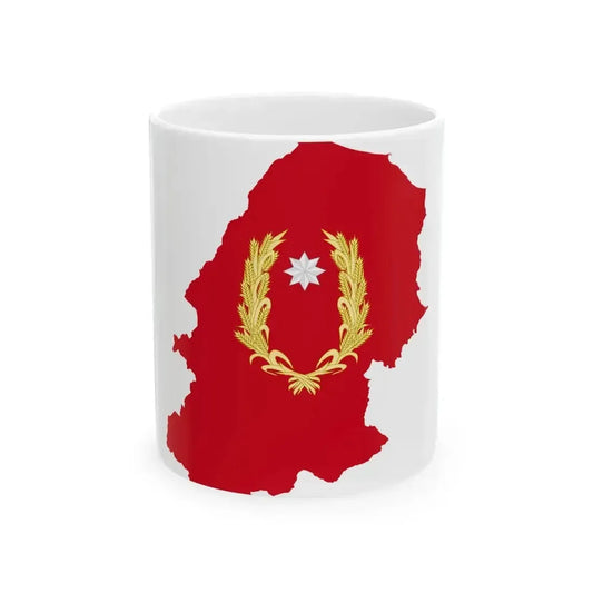 Flag map of the Province of Campobasso (Italy) White Coffee Mug 11oz - Go Mug Yourself