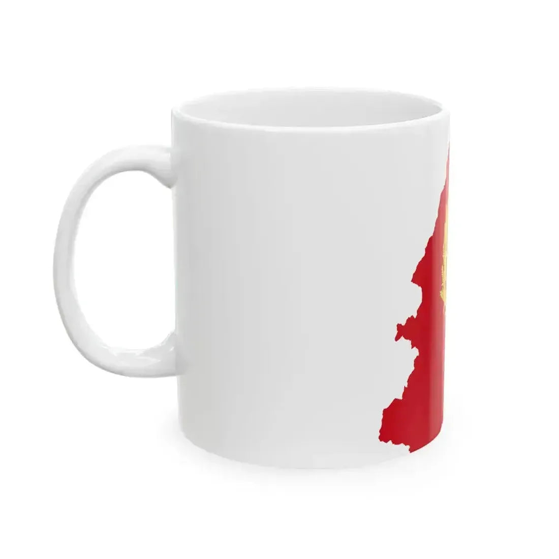 Flag map of the Province of Campobasso (Italy) White Coffee Mug - Go Mug Yourself