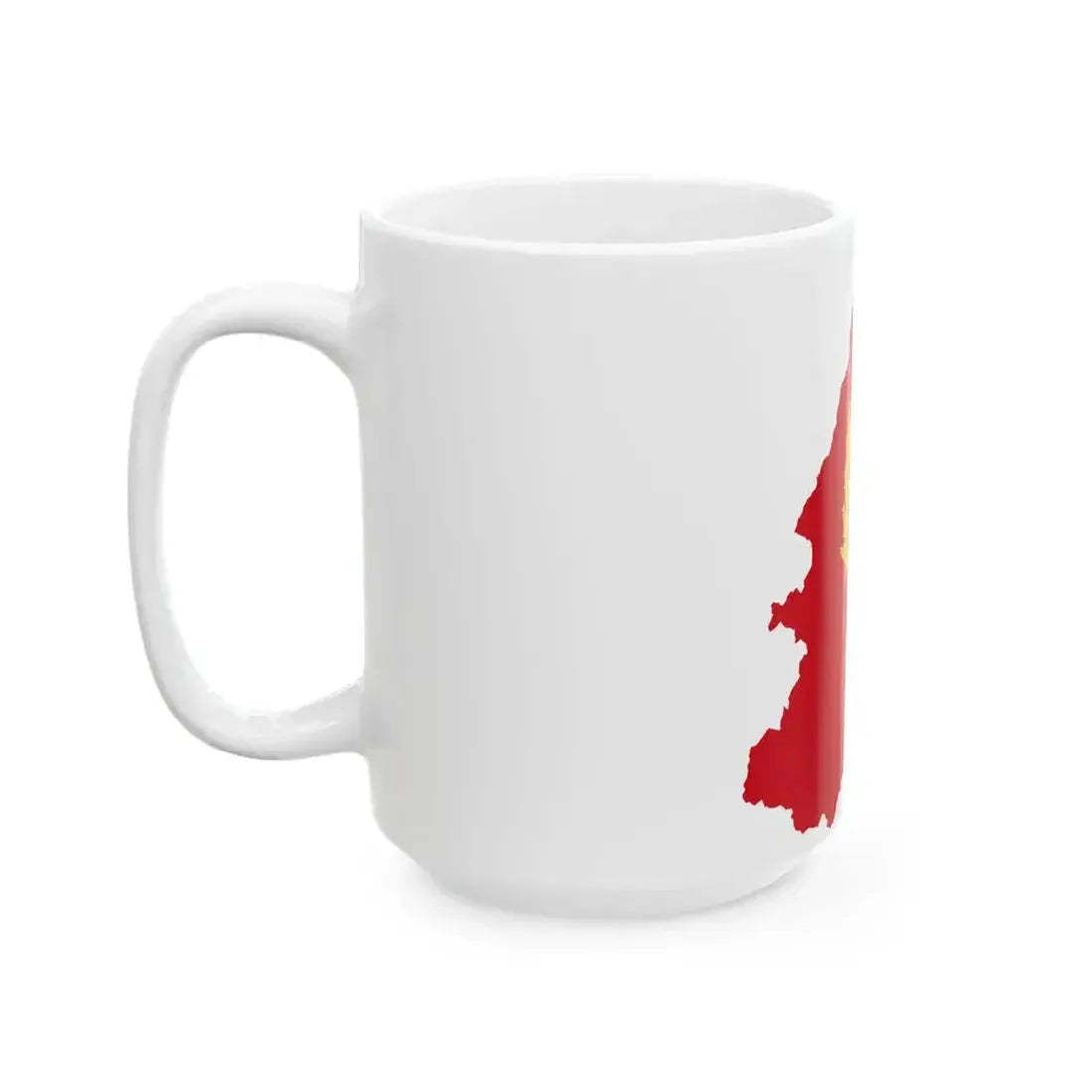 Flag map of the Province of Campobasso (Italy) White Coffee Mug - Go Mug Yourself