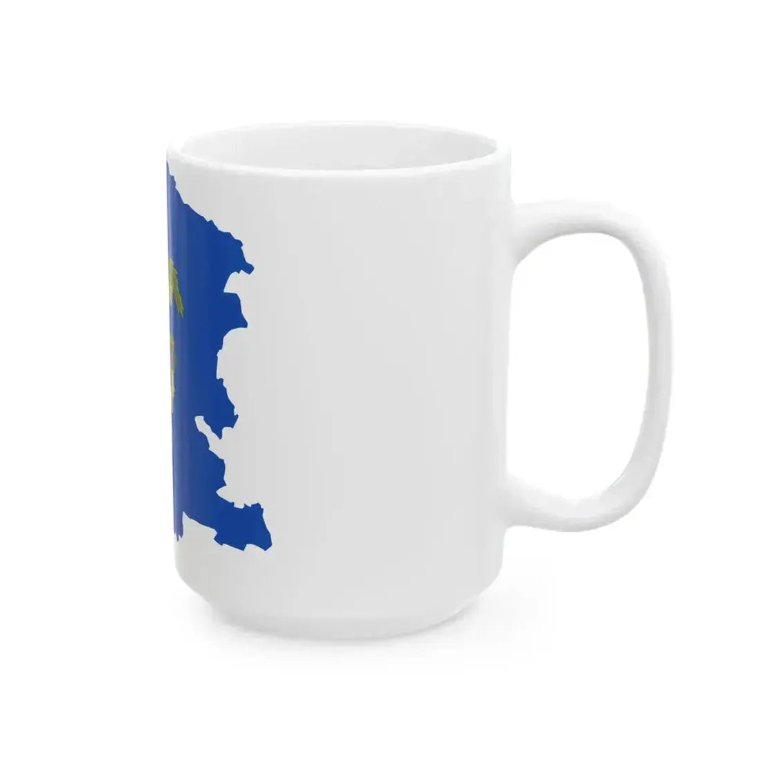 Flag map of the Province of Caserta (Italy) White Coffee Mug - Go Mug Yourself