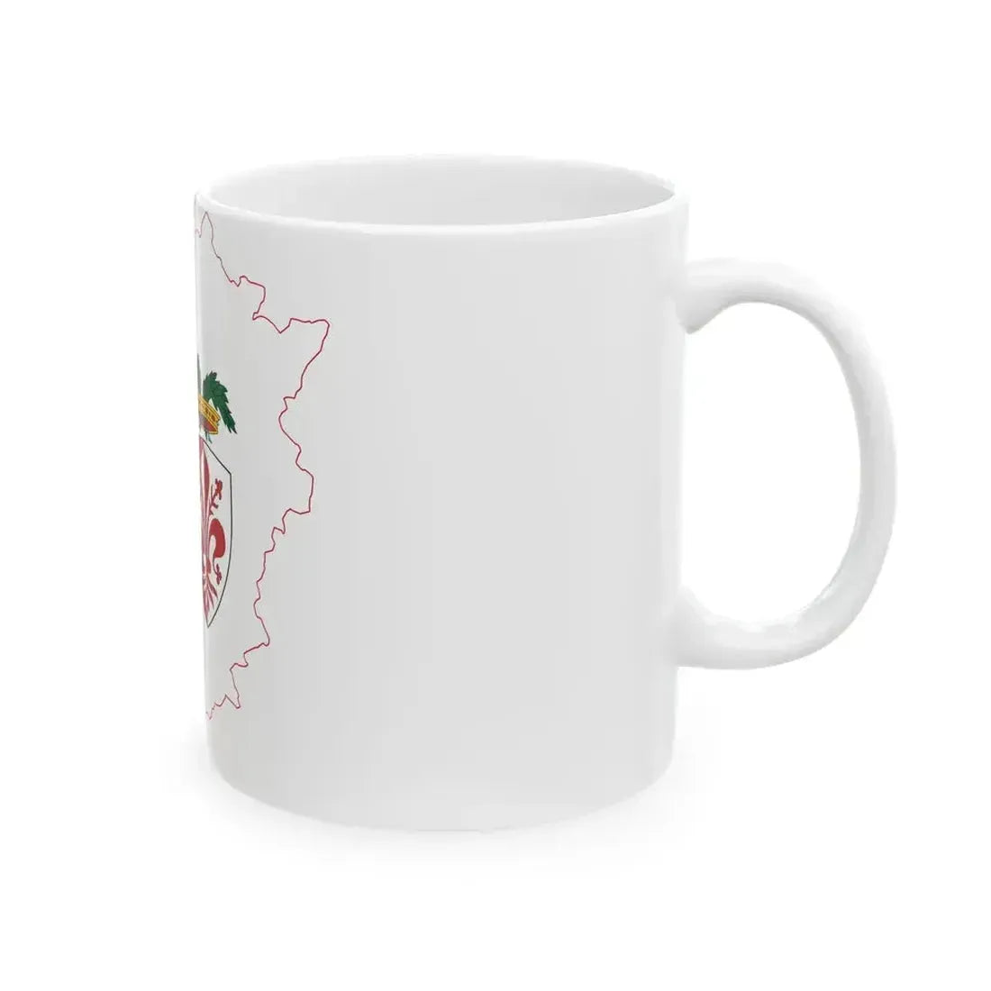 Flag map of the Province of Florence (Italy) White Coffee Mug - Go Mug Yourself