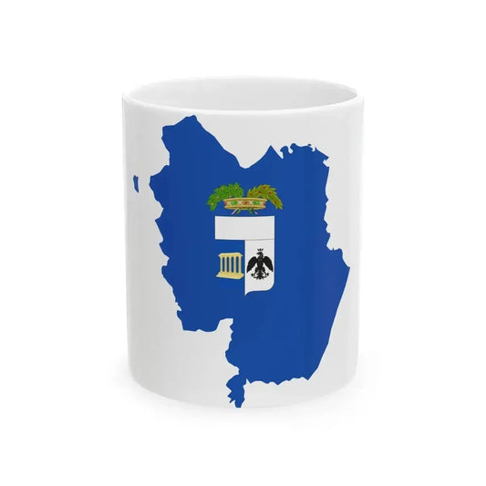 Flag map of the Province of Matera (Italy) White Coffee Mug 11oz - Go Mug Yourself