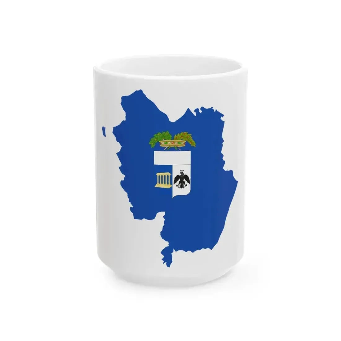 Flag map of the Province of Matera (Italy) White Coffee Mug 15oz - Go Mug Yourself