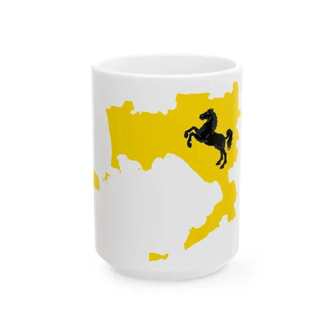 Flag map of the Province of Naples (Italy) White Coffee Mug 15oz - Go Mug Yourself