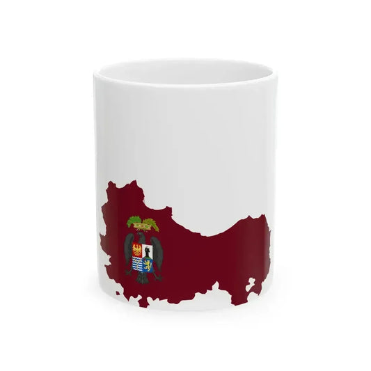 Flag map of the Province of Palermo (Italy) White Coffee Mug 11oz - Go Mug Yourself