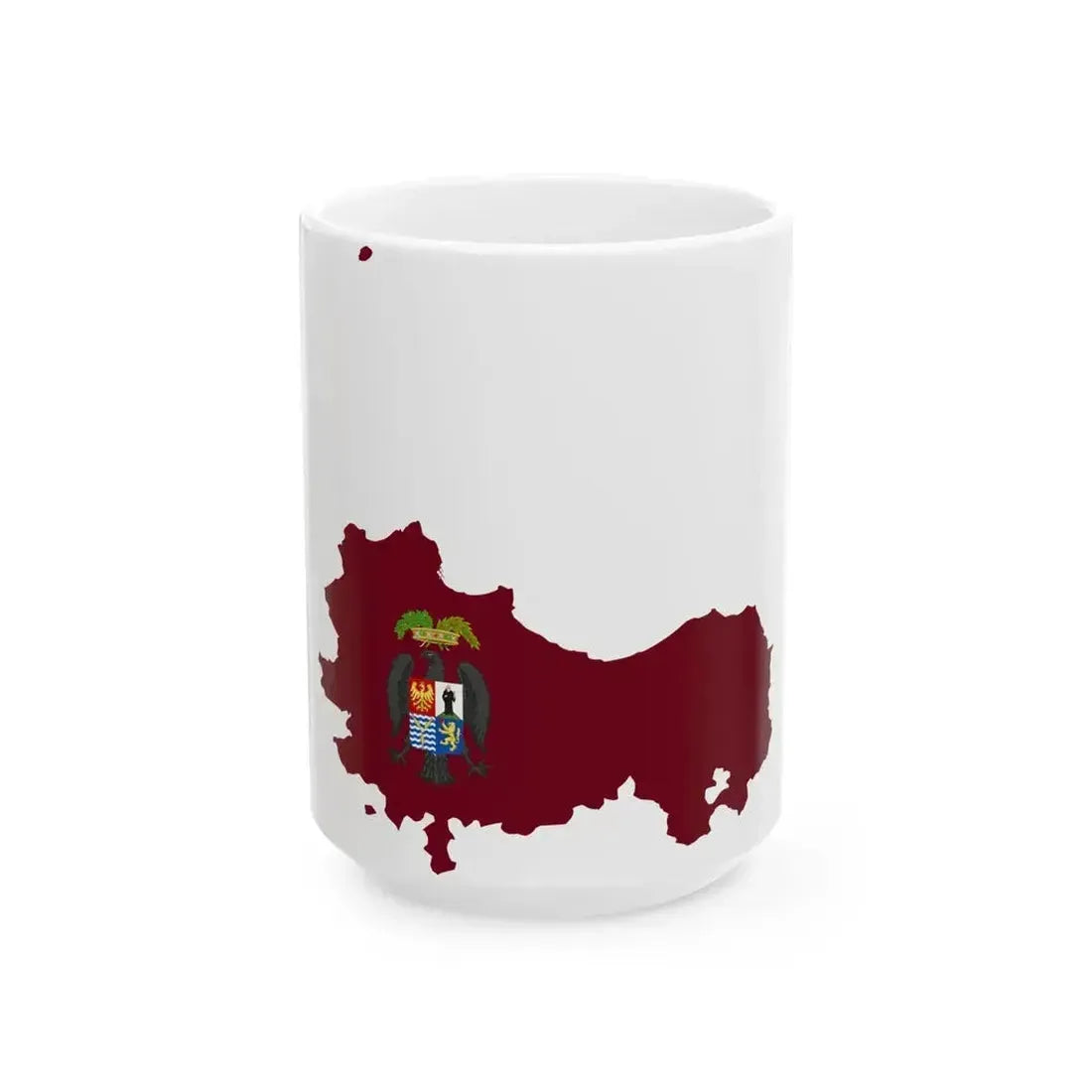 Flag map of the Province of Palermo (Italy) White Coffee Mug 15oz - Go Mug Yourself