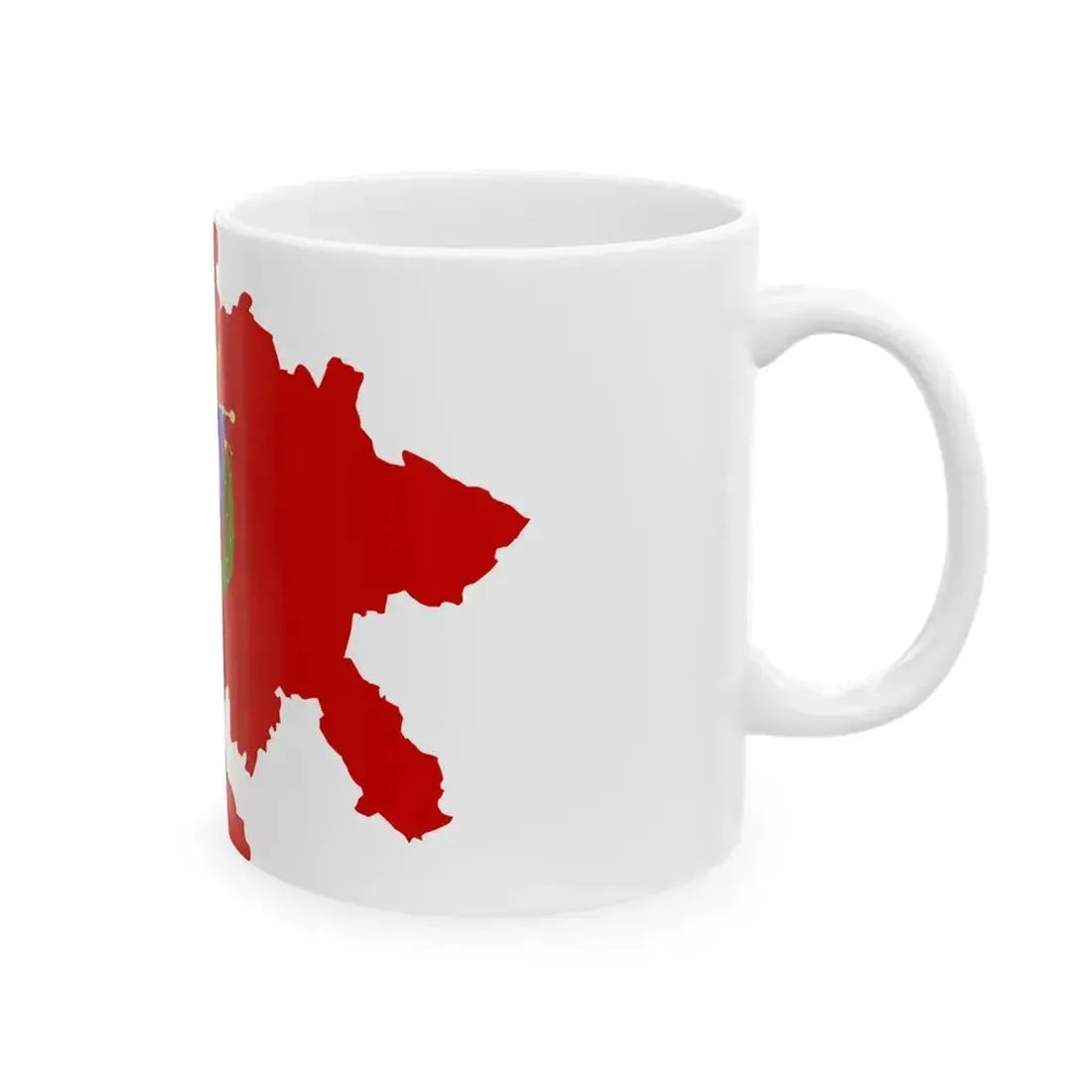 Flag map of the Province of Rome (Italy) White Coffee Mug - Go Mug Yourself