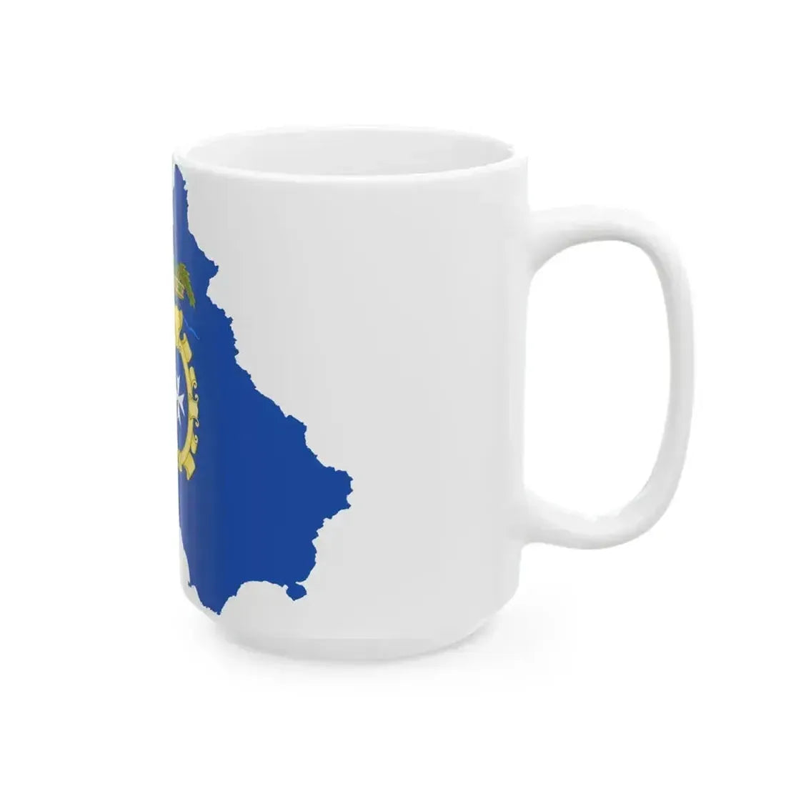 Flag map of the Province of Salerno (Italy) White Coffee Mug - Go Mug Yourself