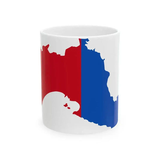 Flag map of the Province of Taranto (Italy) White Coffee Mug 11oz - Go Mug Yourself