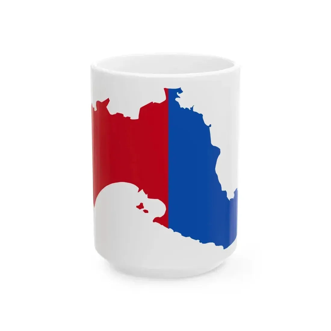 Flag map of the Province of Taranto (Italy) White Coffee Mug 15oz - Go Mug Yourself