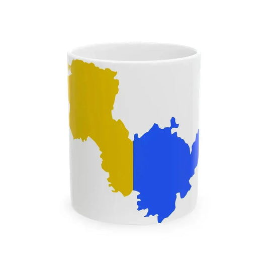 Flag map of the Province of Terni (Italy) White Coffee Mug 11oz - Go Mug Yourself