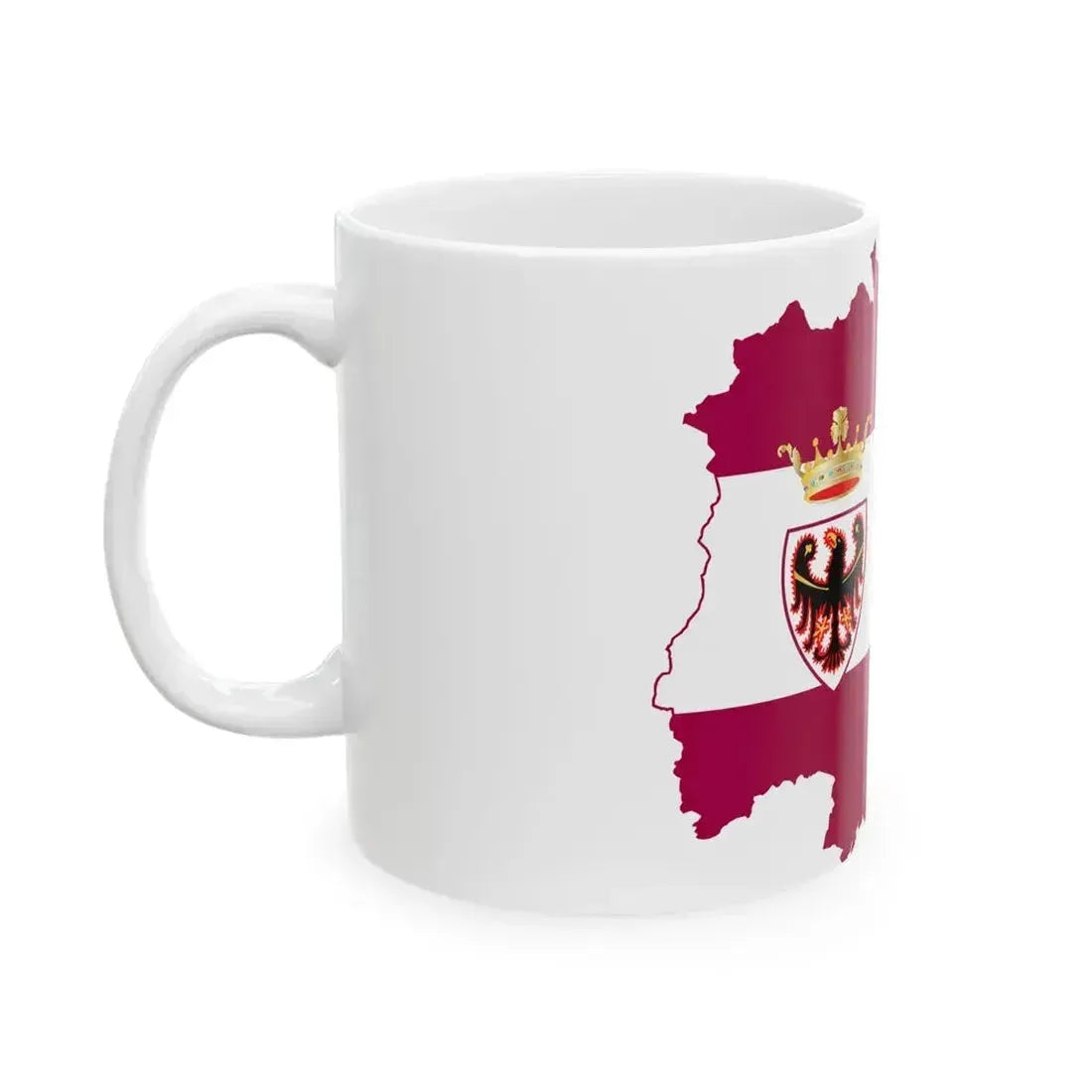 Flag map of the Province of Trento (Italy) White Coffee Mug - Go Mug Yourself