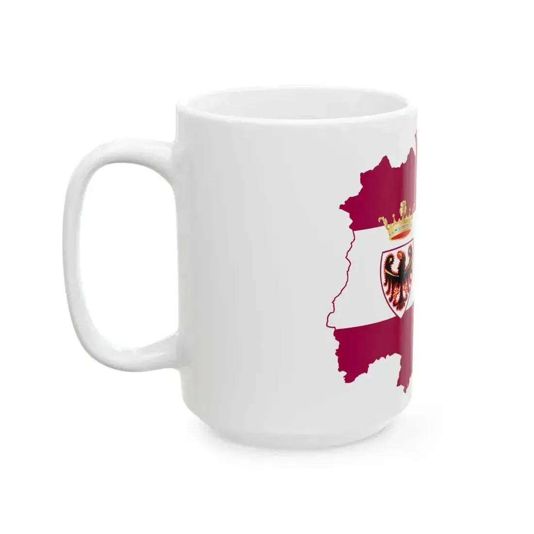 Flag map of the Province of Trento (Italy) White Coffee Mug - Go Mug Yourself