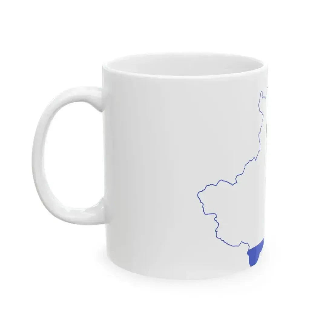 Flag map of the Province of Turin (Italy) White Coffee Mug - Go Mug Yourself