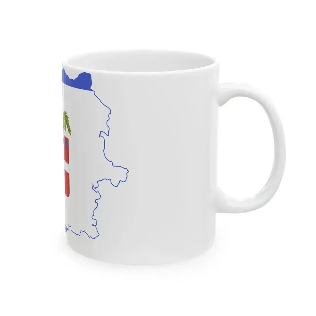 Flag map of the Province of Turin (Italy) White Coffee Mug - Go Mug Yourself