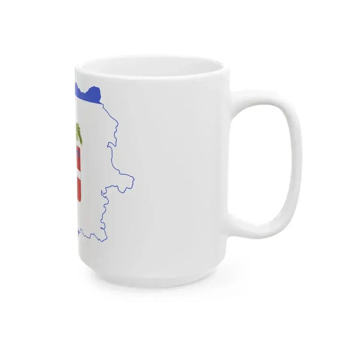 Flag map of the Province of Turin (Italy) White Coffee Mug - Go Mug Yourself