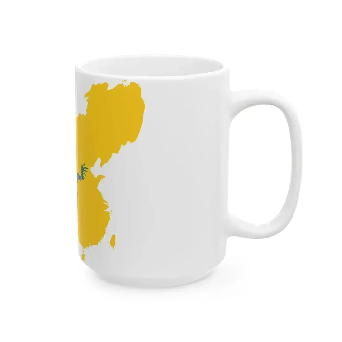 Flag map of the Qing dynasty 1820 (China) White Coffee Mug - Go Mug Yourself