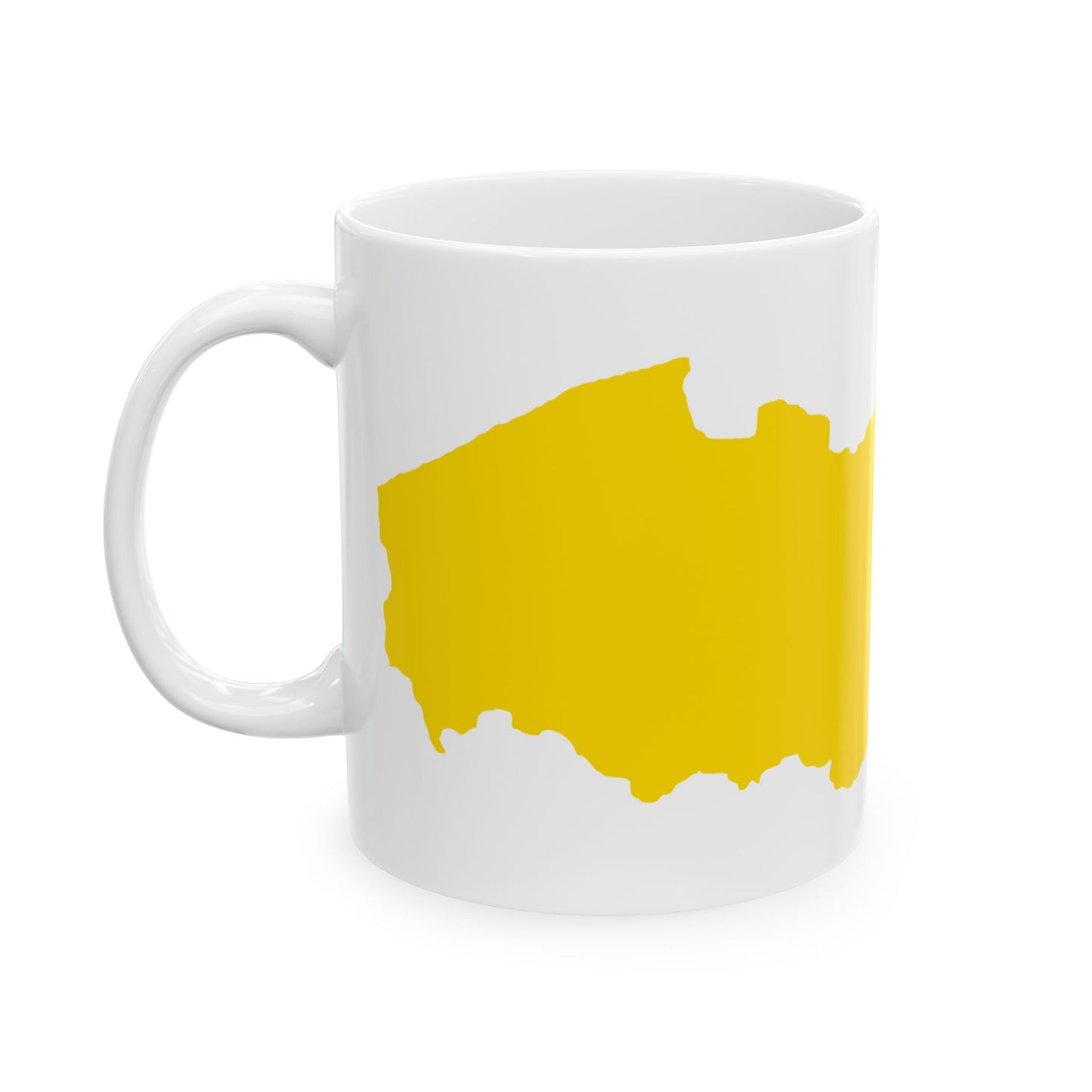 Flag map of the Region of Flanders (Belgium) White Coffee Mug-Go Mug Yourself