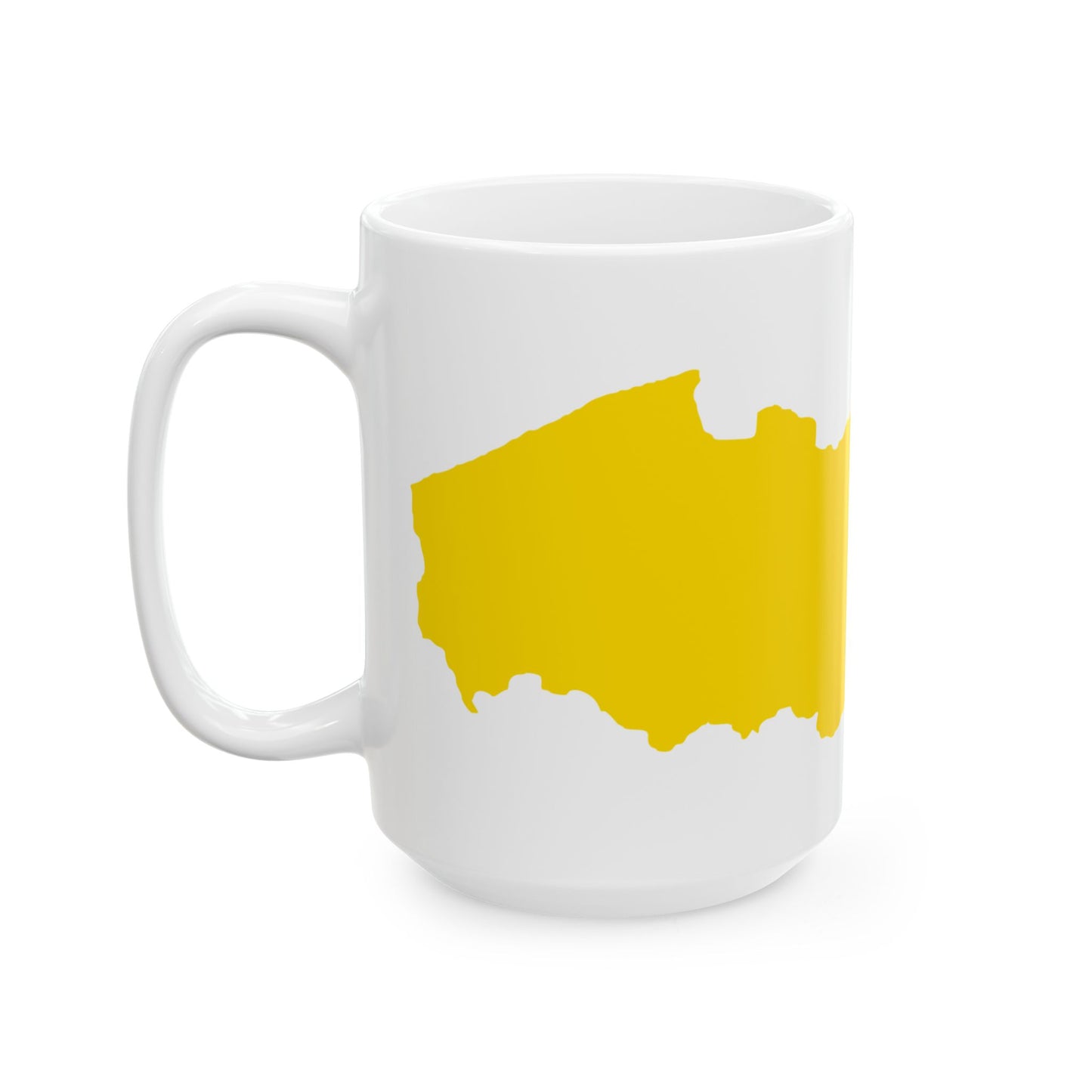 Flag map of the Region of Flanders (Belgium) White Coffee Mug-Go Mug Yourself