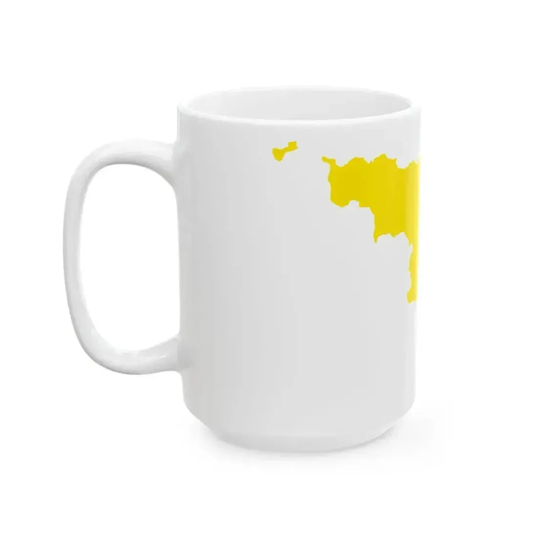 Flag map of the Region of Wallonia (Belgium) White Coffee Mug - Go Mug Yourself