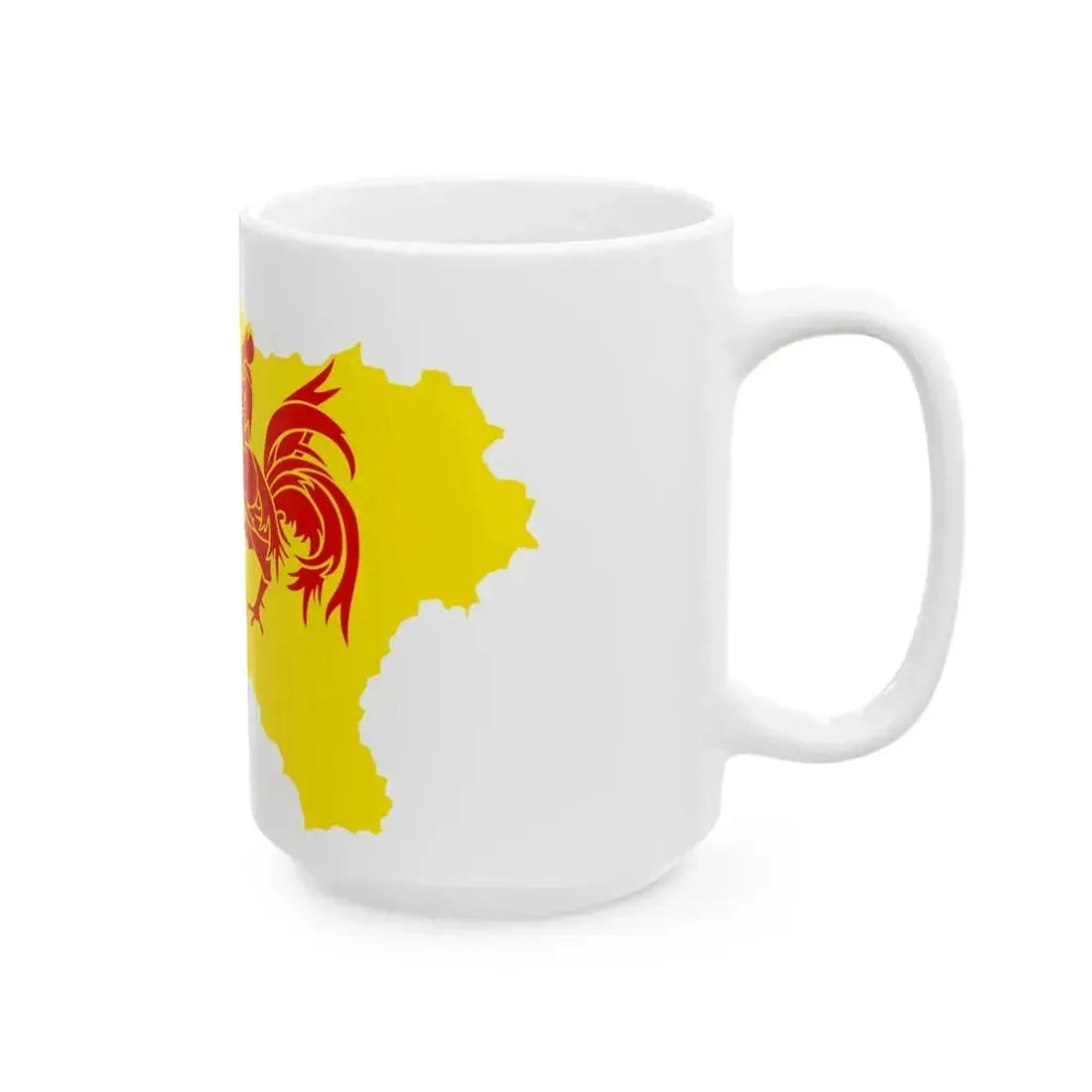 Flag map of the Region of Wallonia (Belgium) White Coffee Mug - Go Mug Yourself