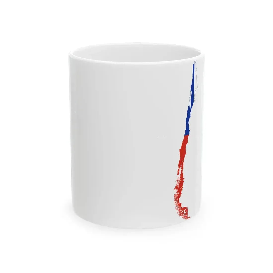 Flag-map of the Republic of Chile (Chile) White Coffee Mug 11oz - Go Mug Yourself