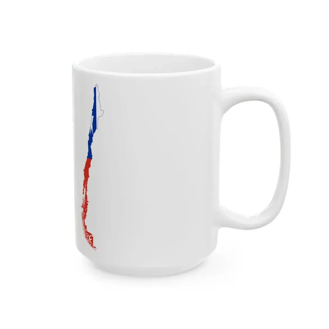 Flag-map of the Republic of Chile (Chile) White Coffee Mug - Go Mug Yourself