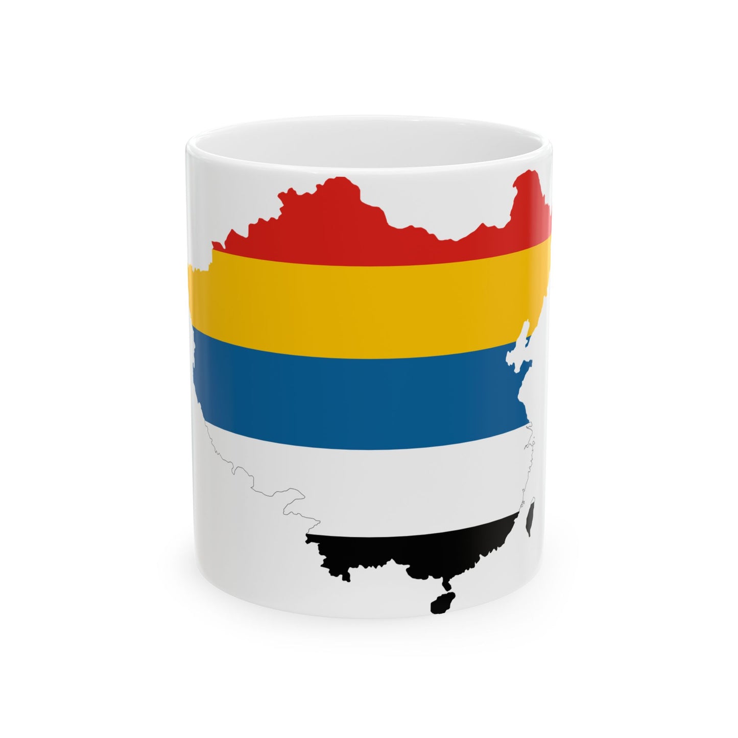 Flag map of the Republic of China Beiyang Government (China) White Coffee Mug-11oz-Go Mug Yourself