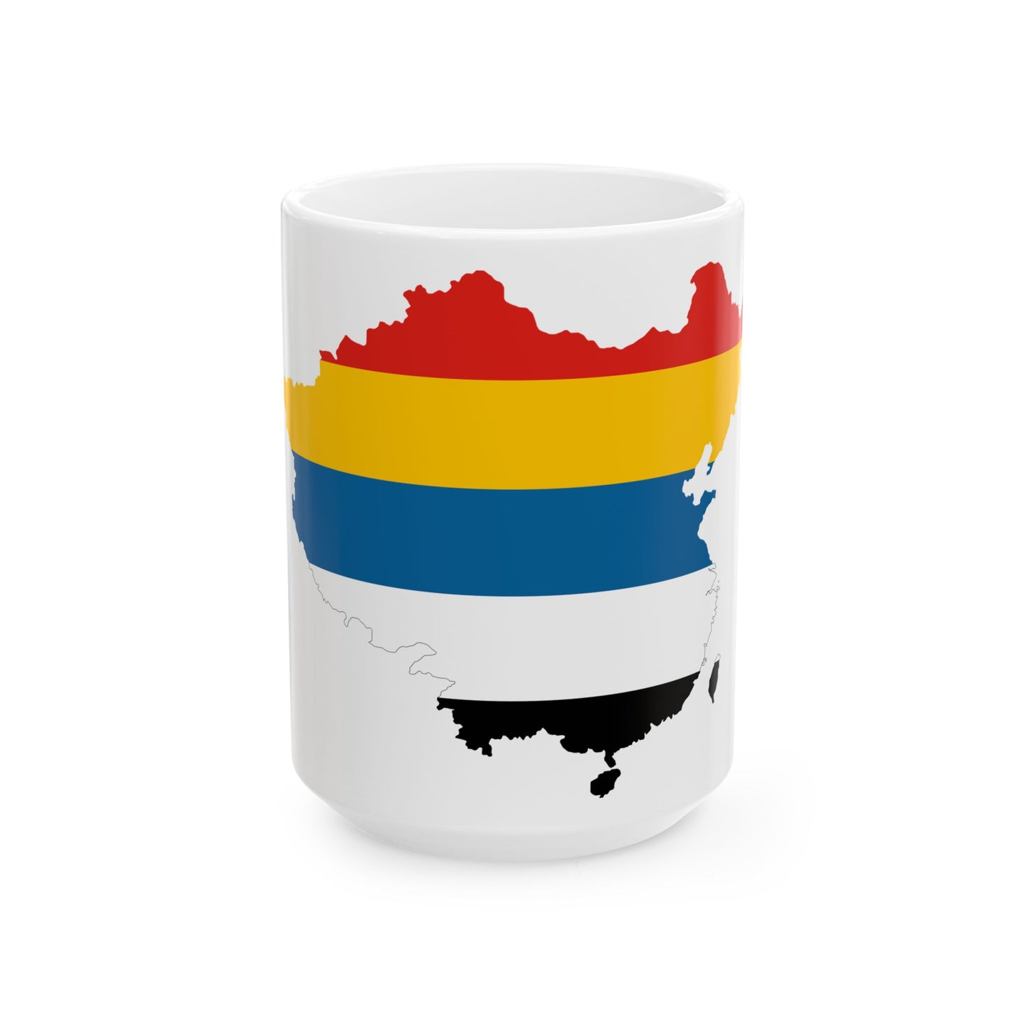 Flag map of the Republic of China Beiyang Government (China) White Coffee Mug-15oz-Go Mug Yourself