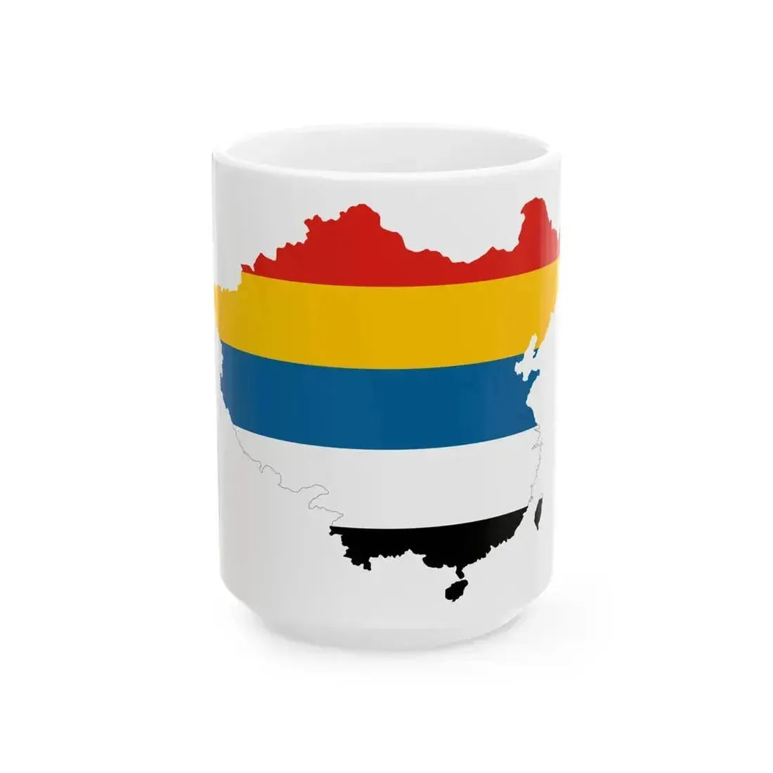 Flag map of the Republic of China Beiyang Government (China) White Coffee Mug 15oz - Go Mug Yourself