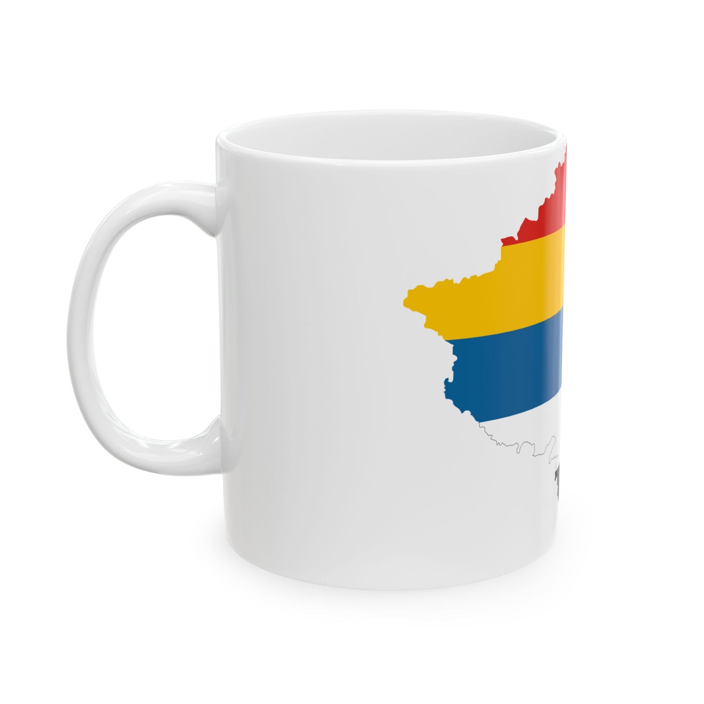 Flag map of the Republic of China Beiyang Government (China) White Coffee Mug-Go Mug Yourself