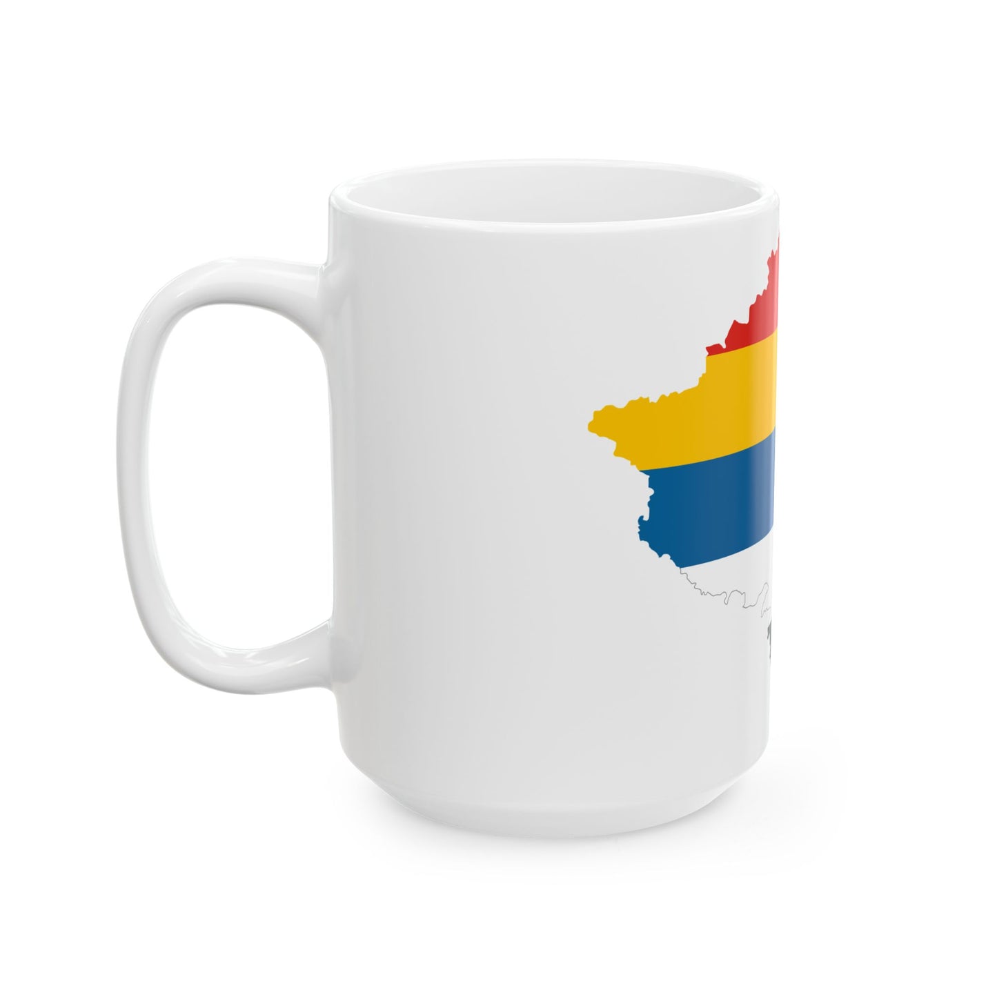 Flag map of the Republic of China Beiyang Government (China) White Coffee Mug-Go Mug Yourself