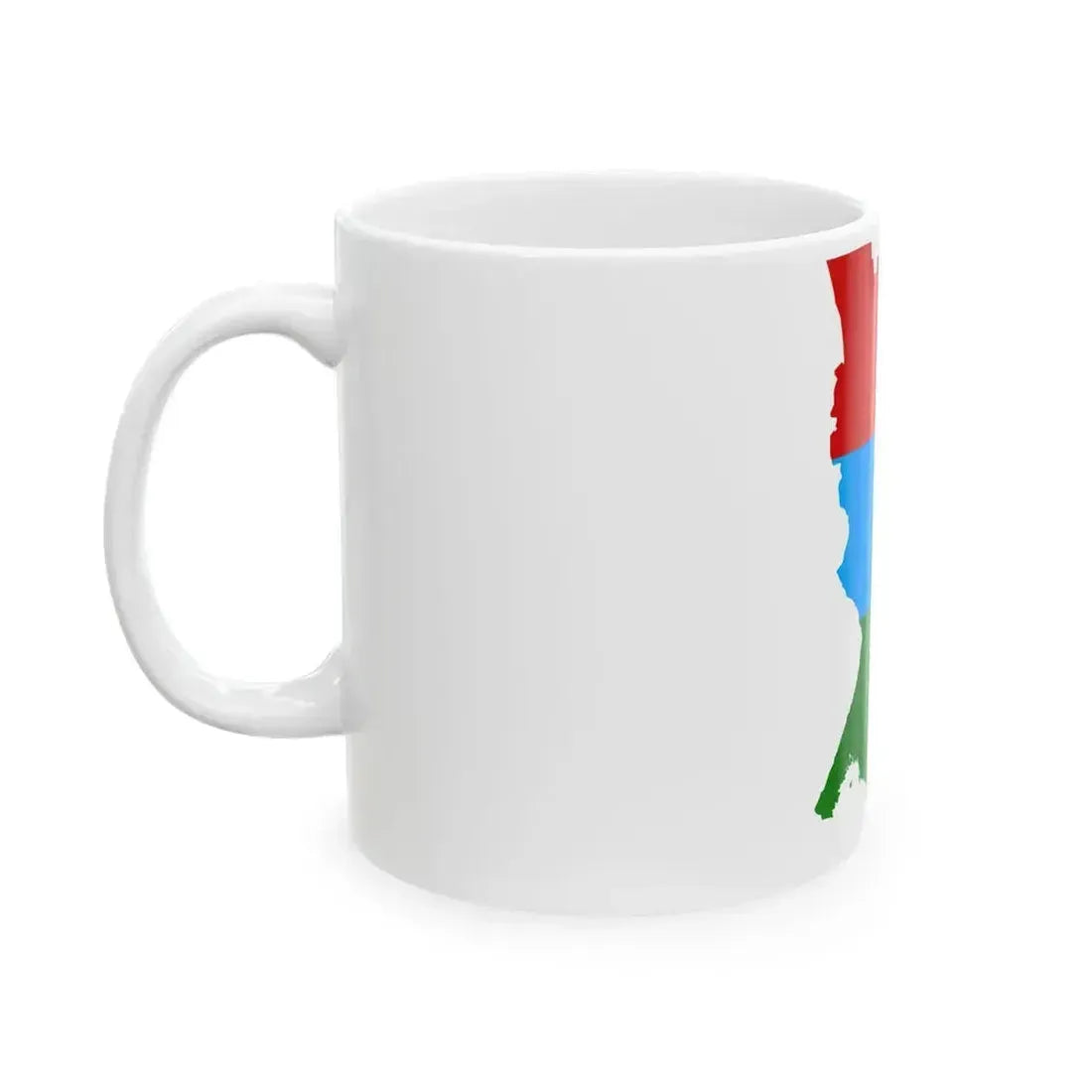 Flag map of the republic of Karelia (Russia) White Coffee Mug - Go Mug Yourself