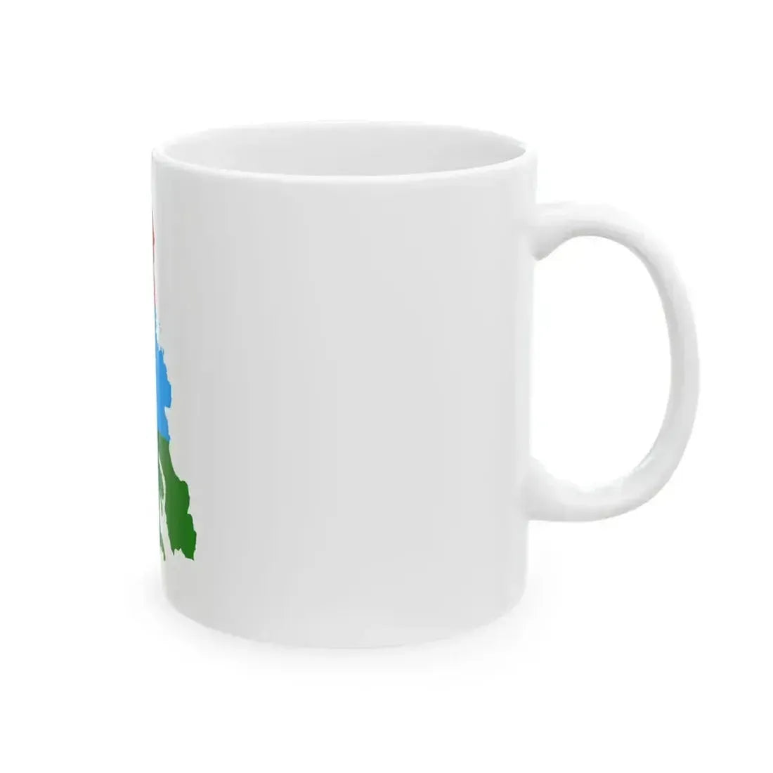 Flag map of the republic of Karelia (Russia) White Coffee Mug - Go Mug Yourself