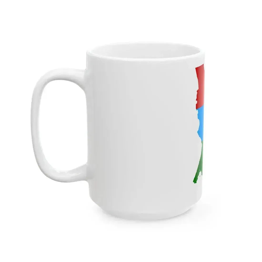 Flag map of the republic of Karelia (Russia) White Coffee Mug - Go Mug Yourself
