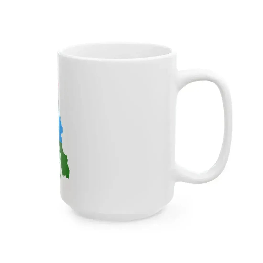 Flag map of the republic of Karelia (Russia) White Coffee Mug - Go Mug Yourself