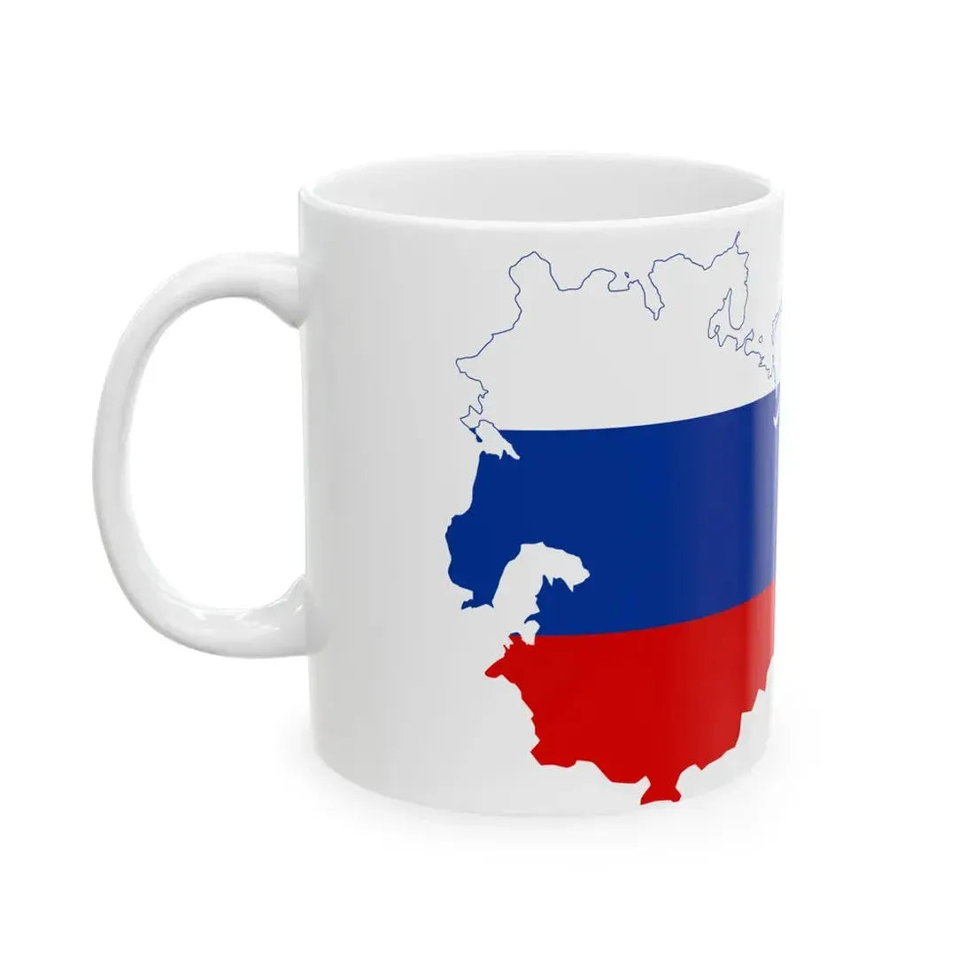 Flag-map of the Russian Empire (Russia) White Coffee Mug - Go Mug Yourself