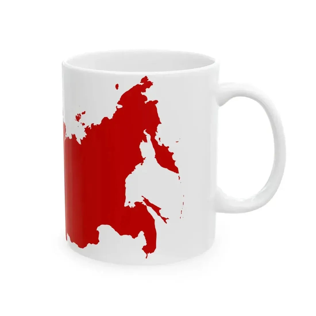 Flag map of the Russian SFSR 1945-1954 (Russia) White Coffee Mug - Go Mug Yourself