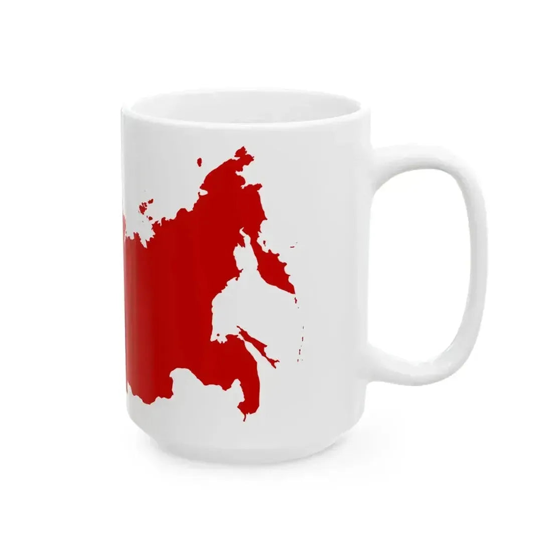 Flag map of the Russian SFSR 1945-1954 (Russia) White Coffee Mug - Go Mug Yourself