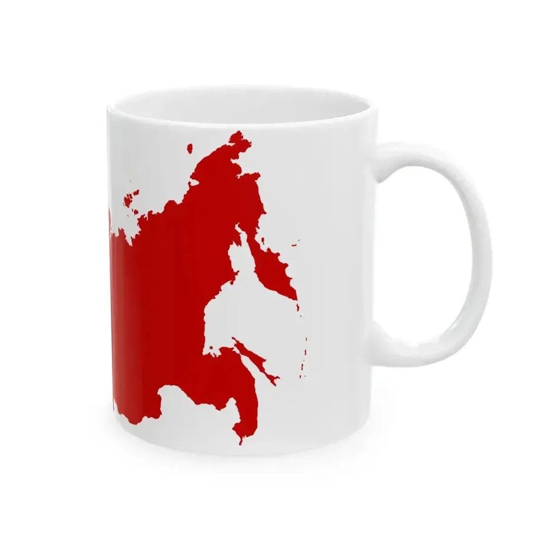 Flag map of the Russian SFSR 1956-1991 (Russia) White Coffee Mug - Go Mug Yourself