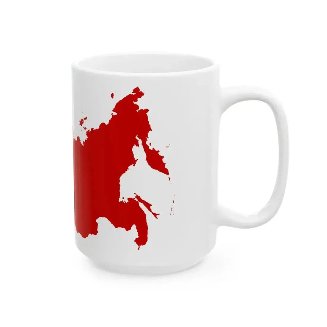 Flag map of the Russian SFSR 1956-1991 (Russia) White Coffee Mug - Go Mug Yourself