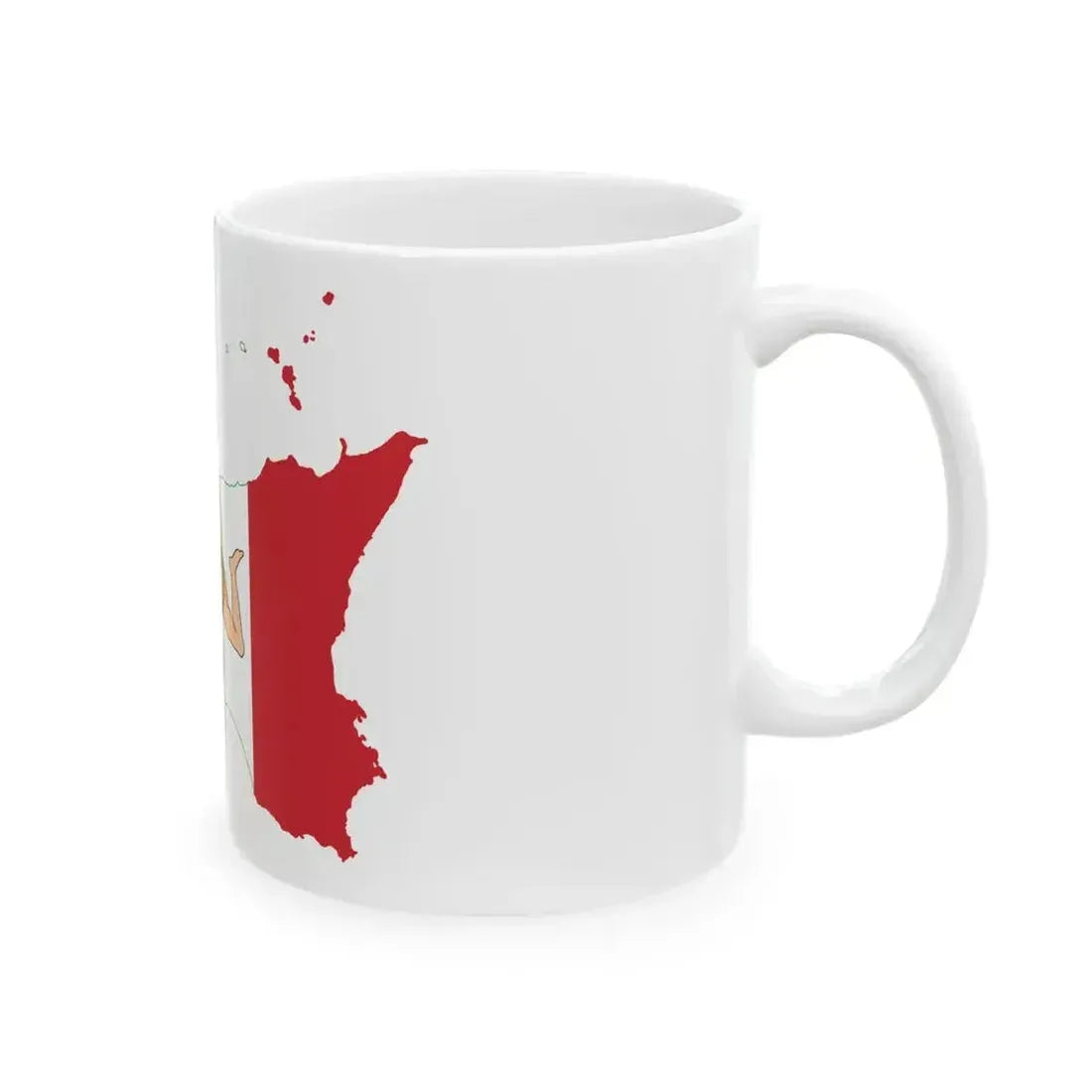 Flag map of the Sicilian Kingdom 1848-1849 (Italy) White Coffee Mug - Go Mug Yourself