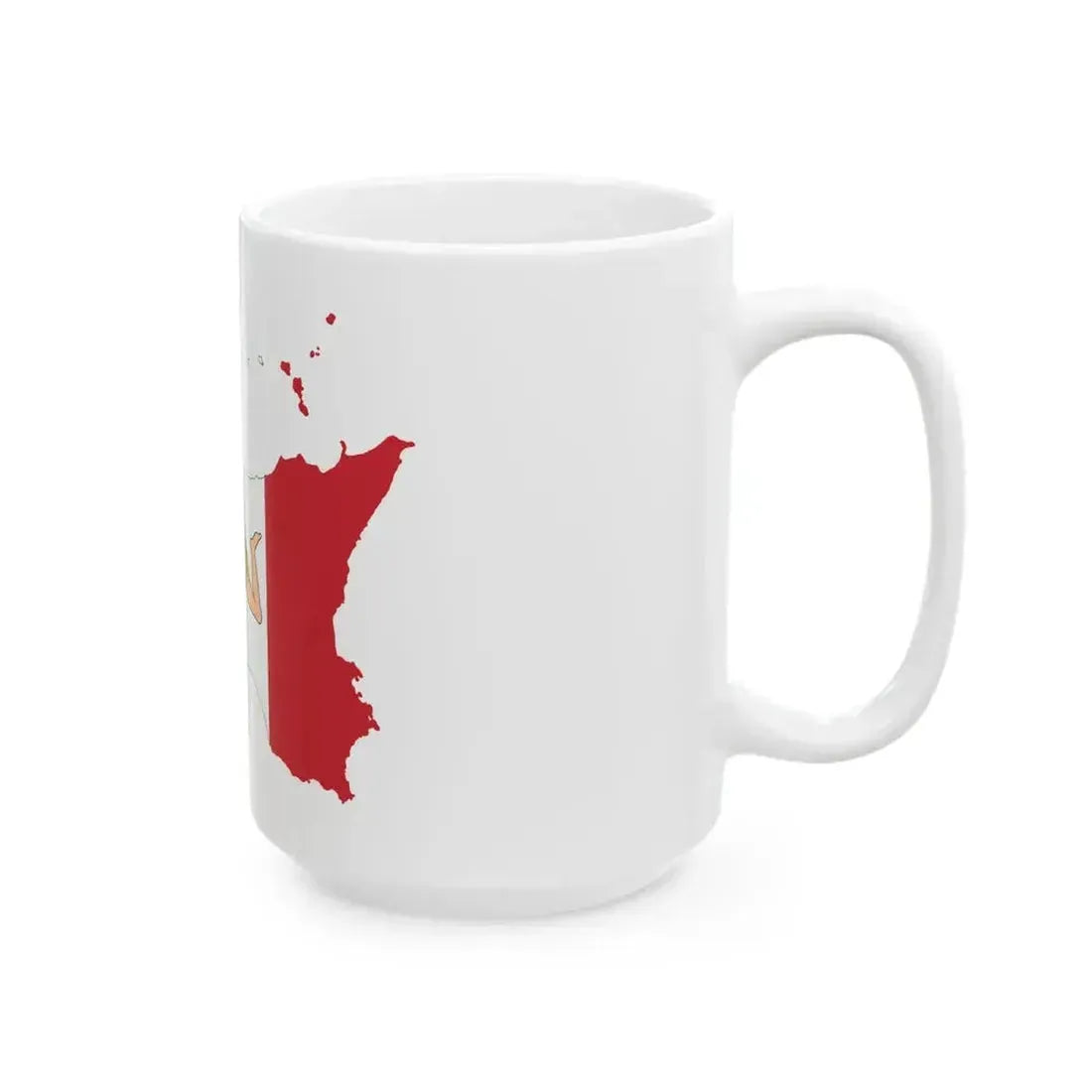 Flag map of the Sicilian Kingdom 1848-1849 (Italy) White Coffee Mug - Go Mug Yourself
