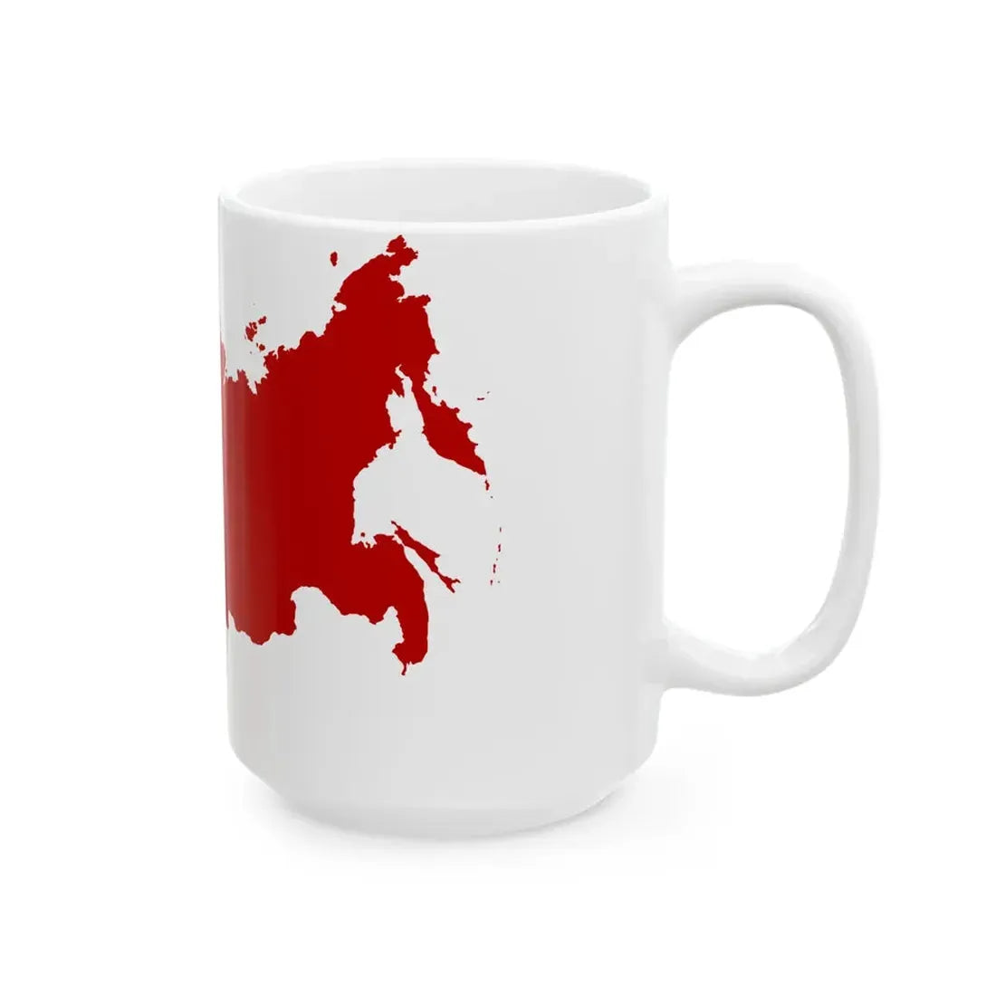 Flag-map of the Soviet Union 1945-1955 (Russia) White Coffee Mug - Go Mug Yourself